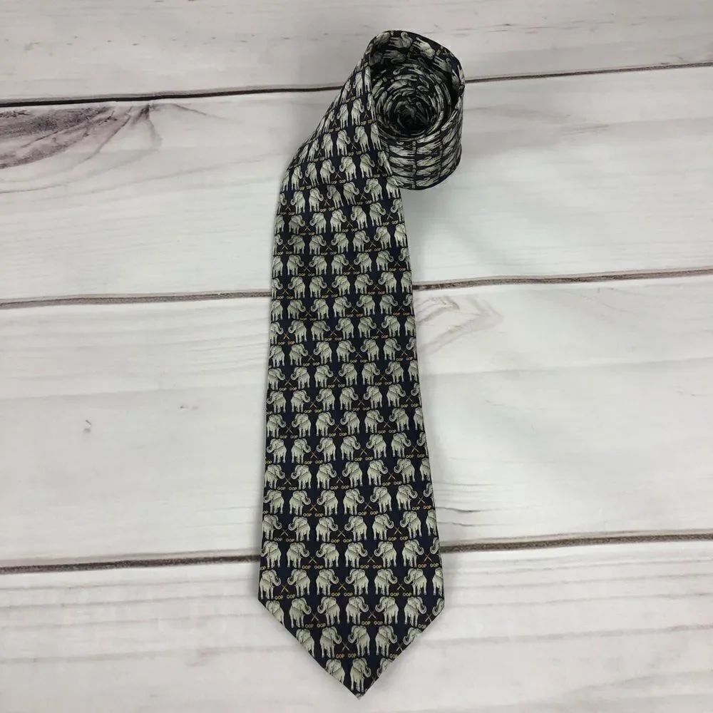 Museum Artifacts GOP Elephant Necktie